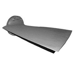 Blade aluminium, sand cast, material G-AlSi7Mg wa, weight 4 kg, application: tunnel jet fan.
