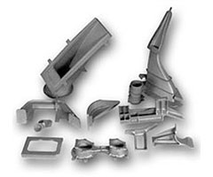 Investment cast Titanium parts, application aerospace